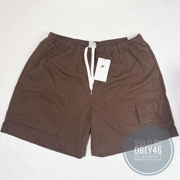 Nike Life Camp Shorts Baroque Brown 6" FN3216-237 Size L